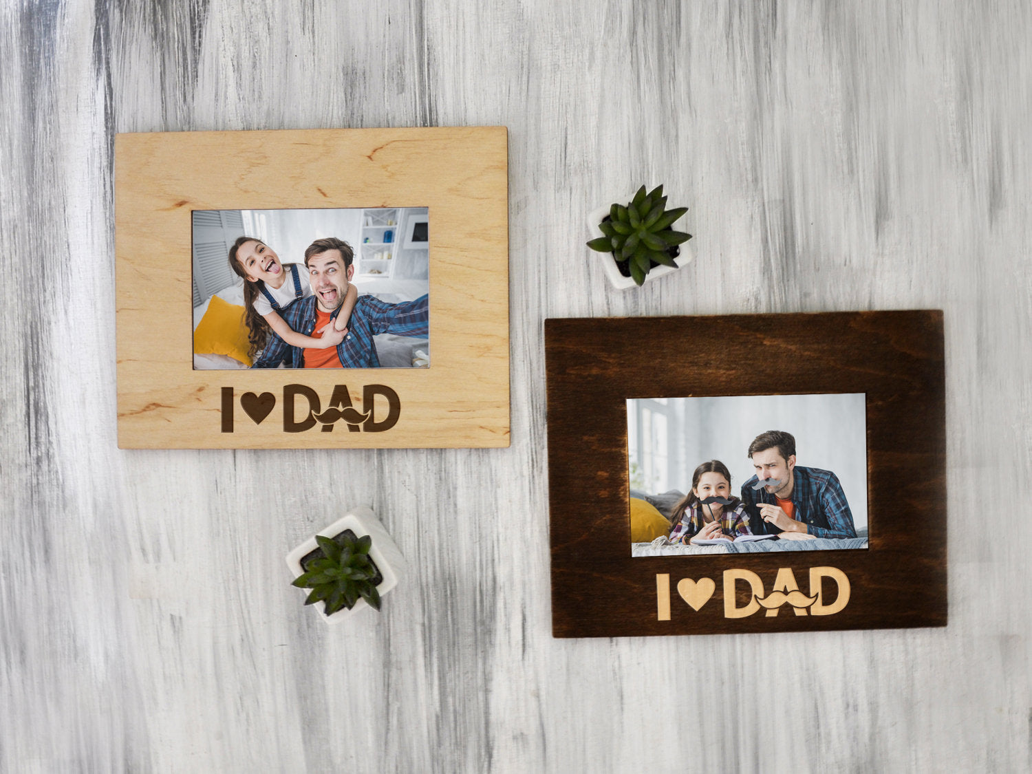 Picture Frame I Love Dad - Father's Day Gift from Son or Daughter