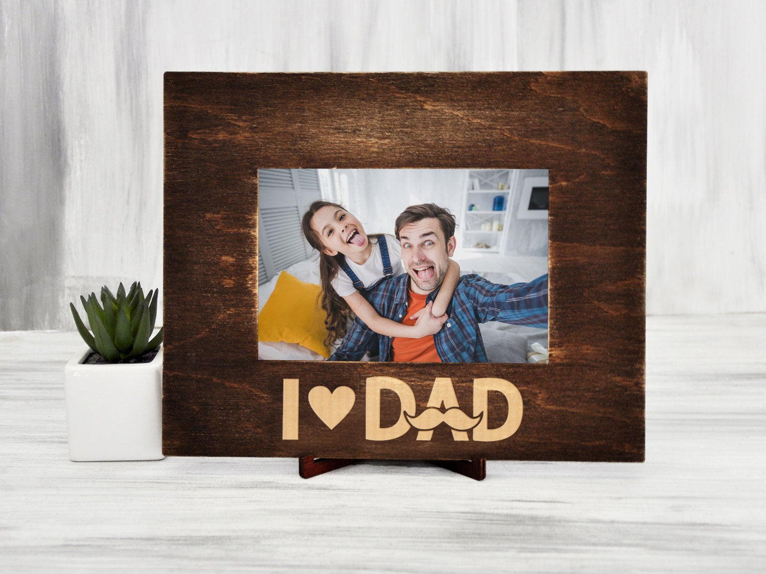 Picture Frame I Love Dad - Father's Day Gift from Son or Daughter