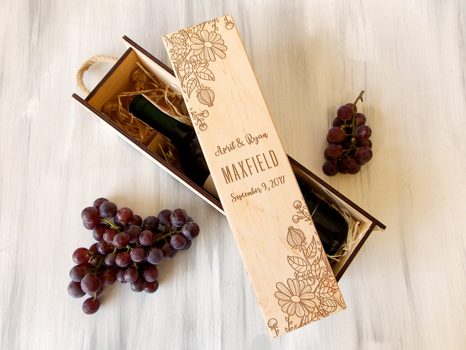 Custom Wine Box - Christmas Gift for Couple