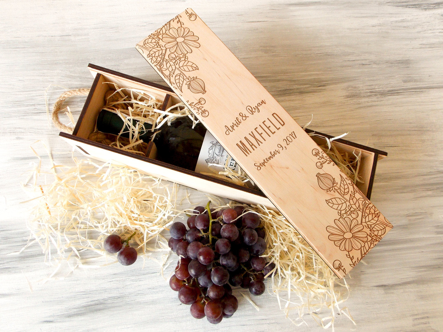 Custom Wine Box - Christmas Gift for Couple