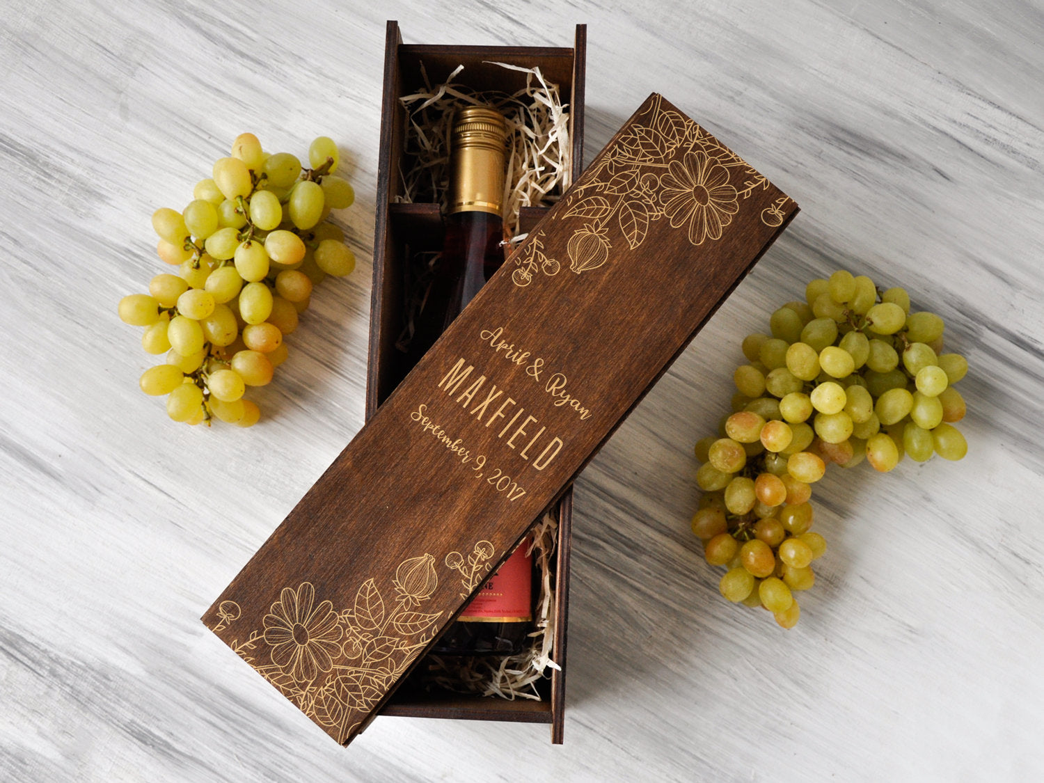 Custom Wine Box - Christmas Gift for Couple