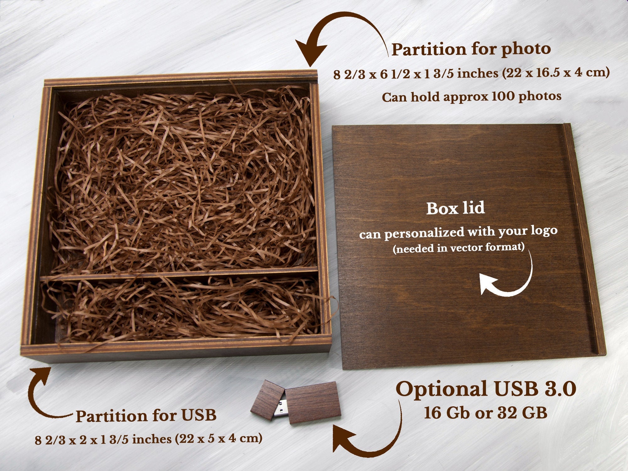 Wedding Keepsake Box Gift for Couple - Personalized Memory Box