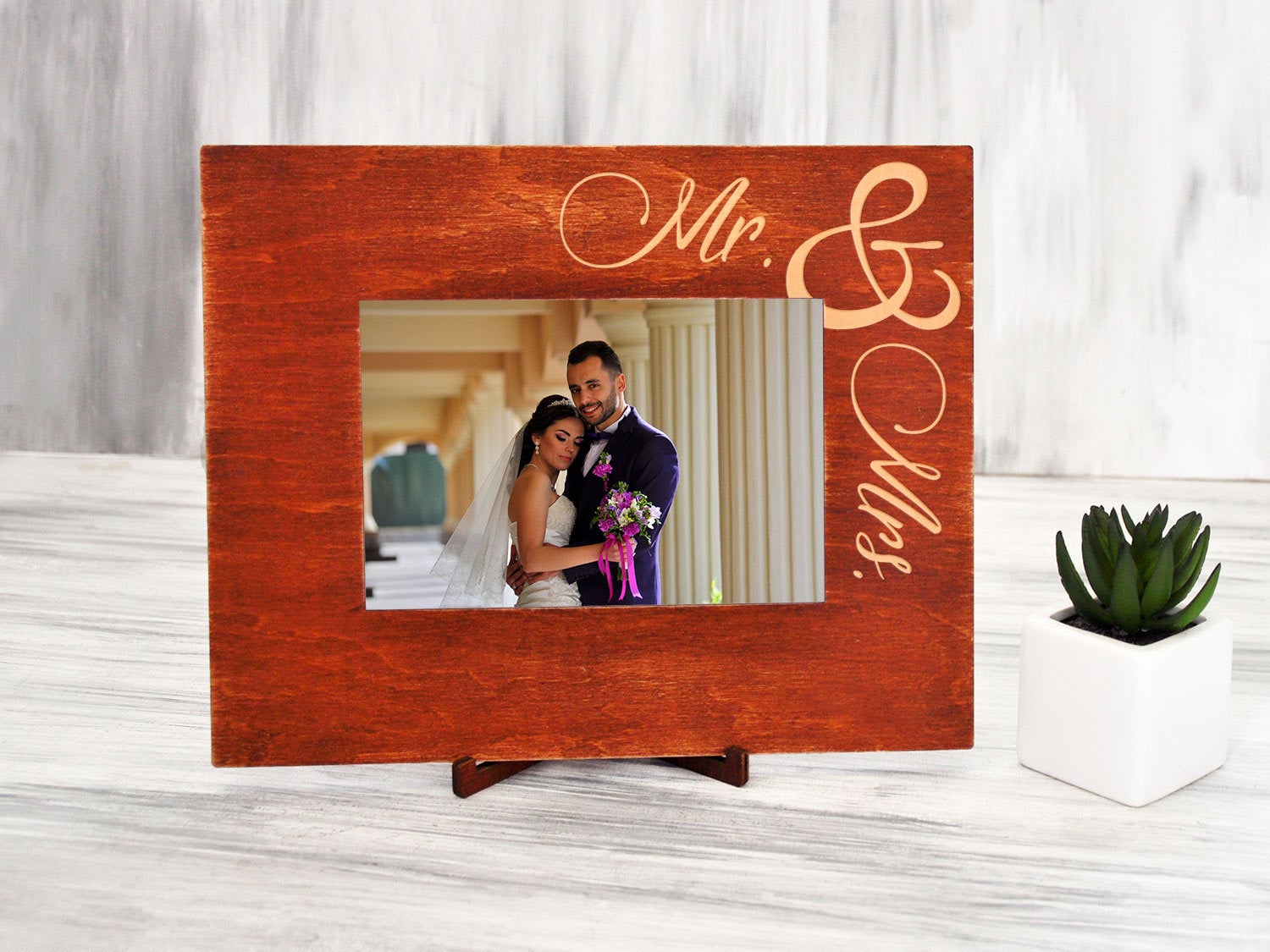 Wedding Picture Frame - Mr & Mrs Anniversary Gift