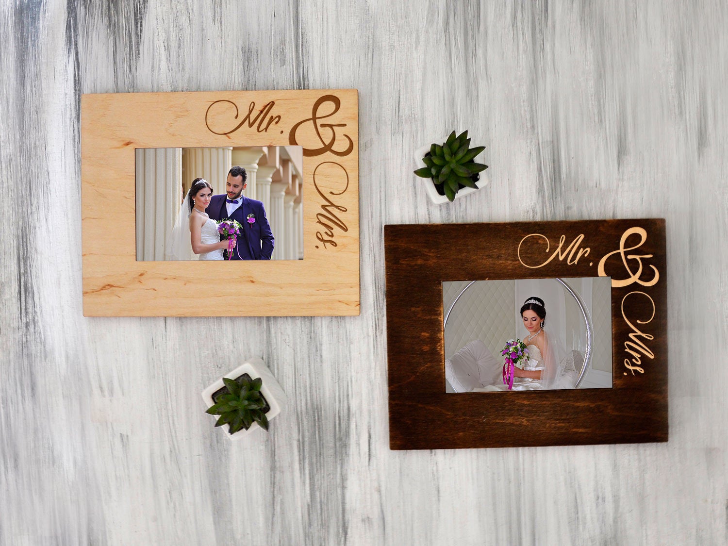 Wedding Picture Frame - Mr & Mrs Anniversary Gift