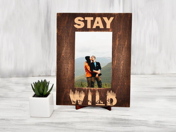 Engraved Photo Frame Stay Wild - Nature Lover Gift
