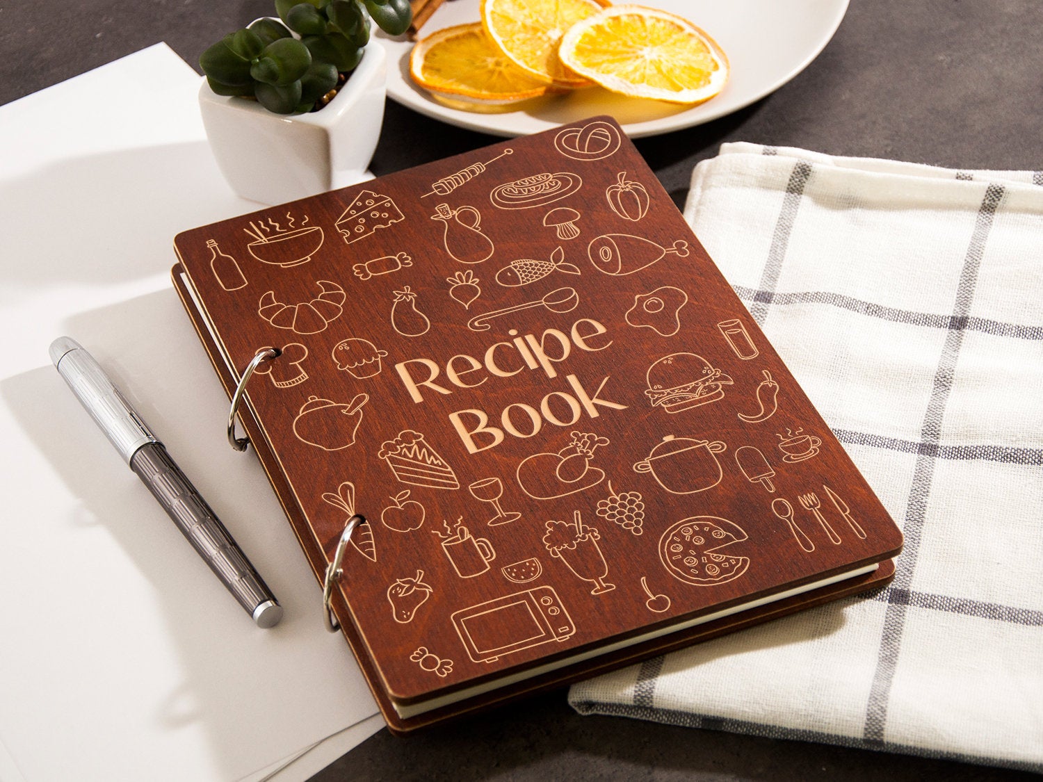 Wooden Recipe Journal - Bridal Shower Gift