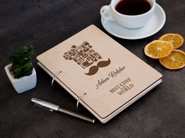 Personalized Recipe Book for Chef - Husband Recipe Binder