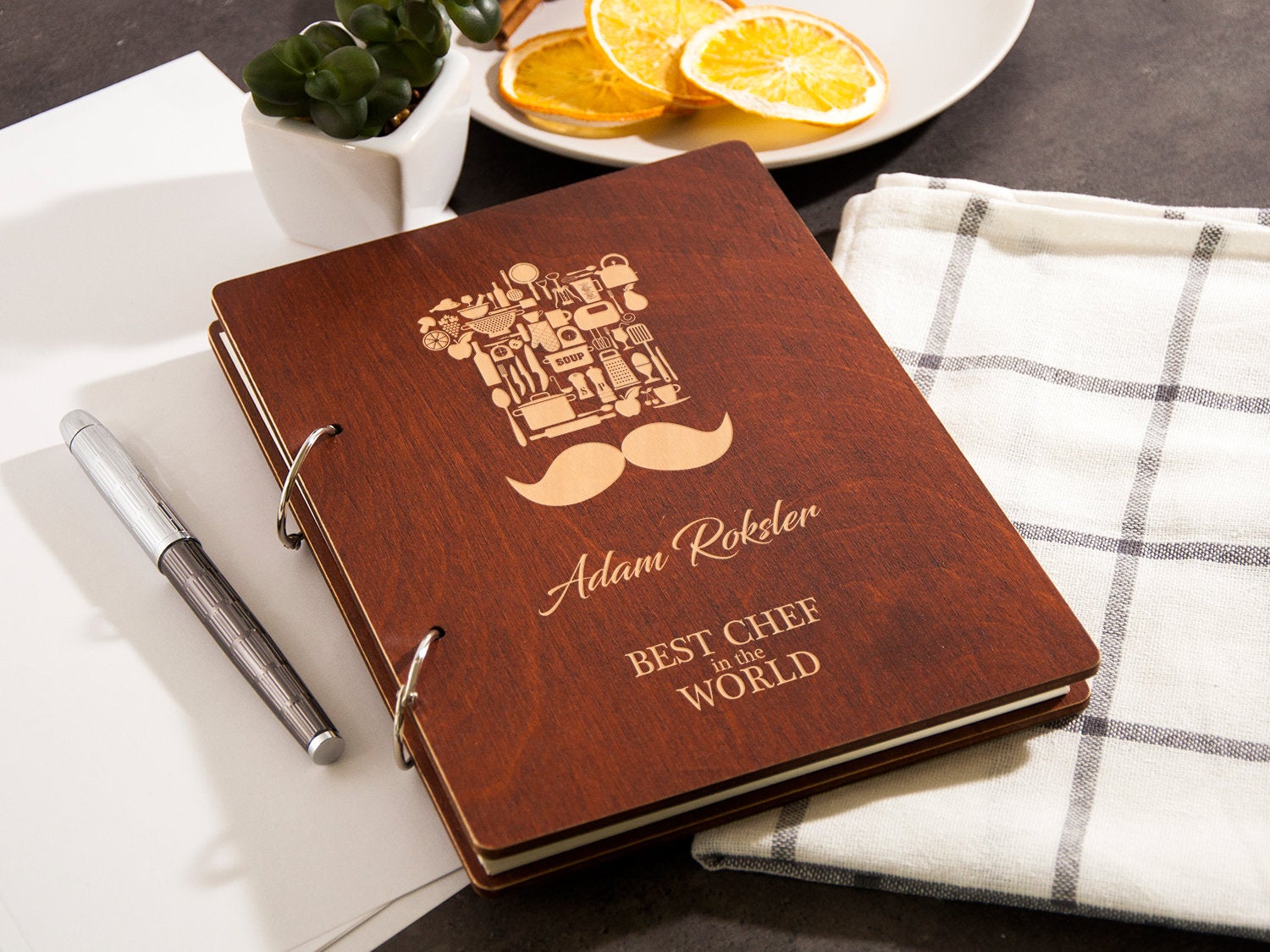 Personalized Recipe Book for Chef - Husband Recipe Binder