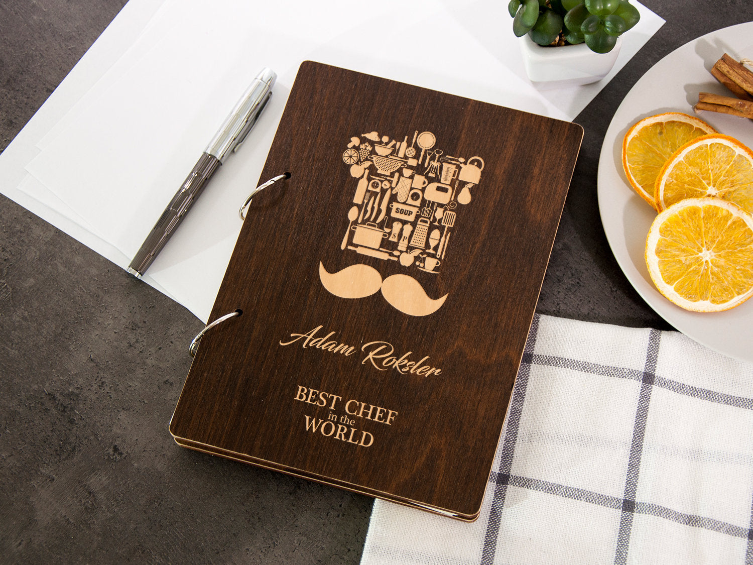 Personalized Recipe Book for Chef - Husband Recipe Binder