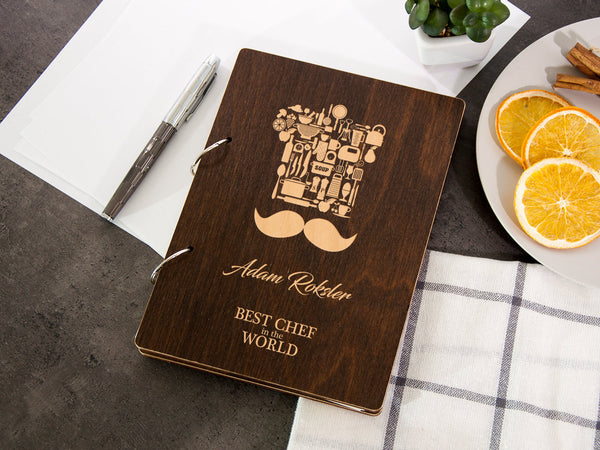 Custom Family Cook Book Personalized Cook Book Wooden Cook 