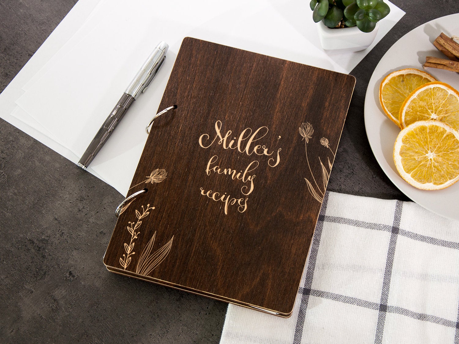 Blank Recipe Book - Personalized Cooking Gift for Wife