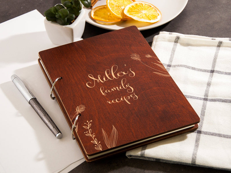 Blank Recipe Book - Personalized Cooking Gift for Wife