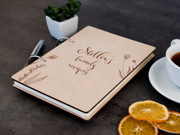Blank Recipe Book - Personalized Cooking Gift for Wife