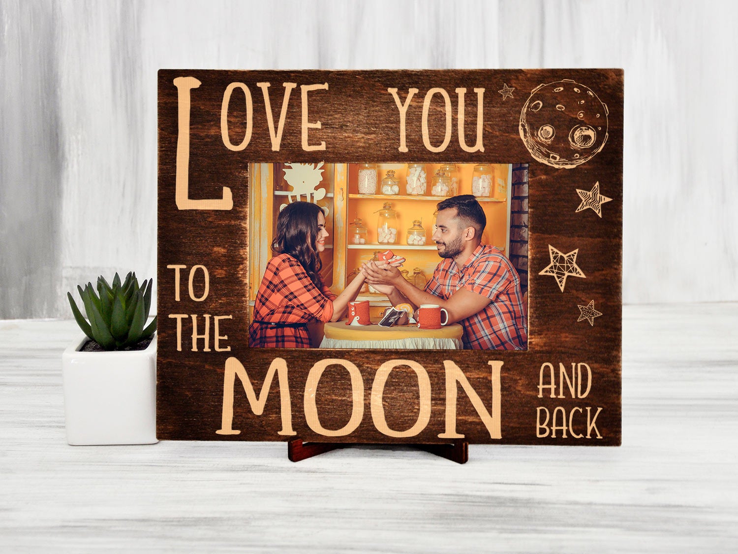 Engraved Photo Frame Love You to the Moon and Back