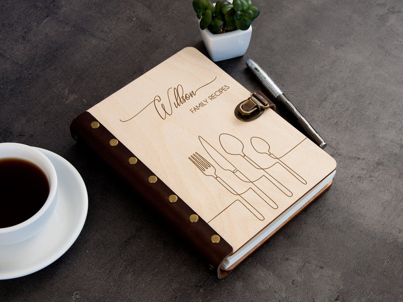Custom Recipe Book, Blank Cookbook With Handstitched Names – Indigo Artisans