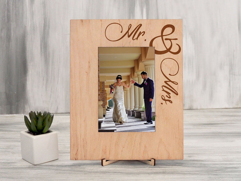 Wedding Picture Frame - Mr & Mrs Anniversary Gift