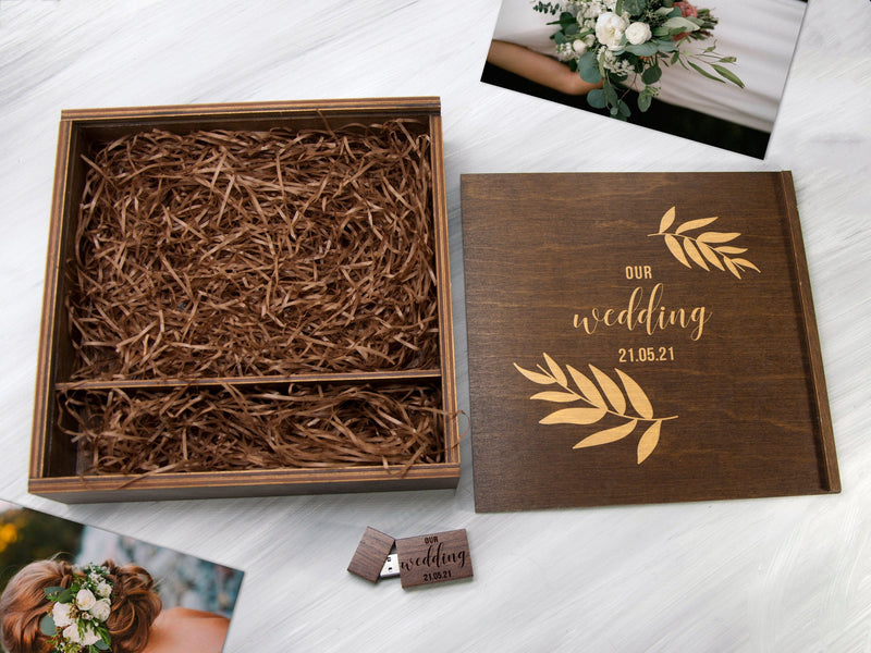 Wedding Keepsake Box Gift for Couple - Personalized Memory Box