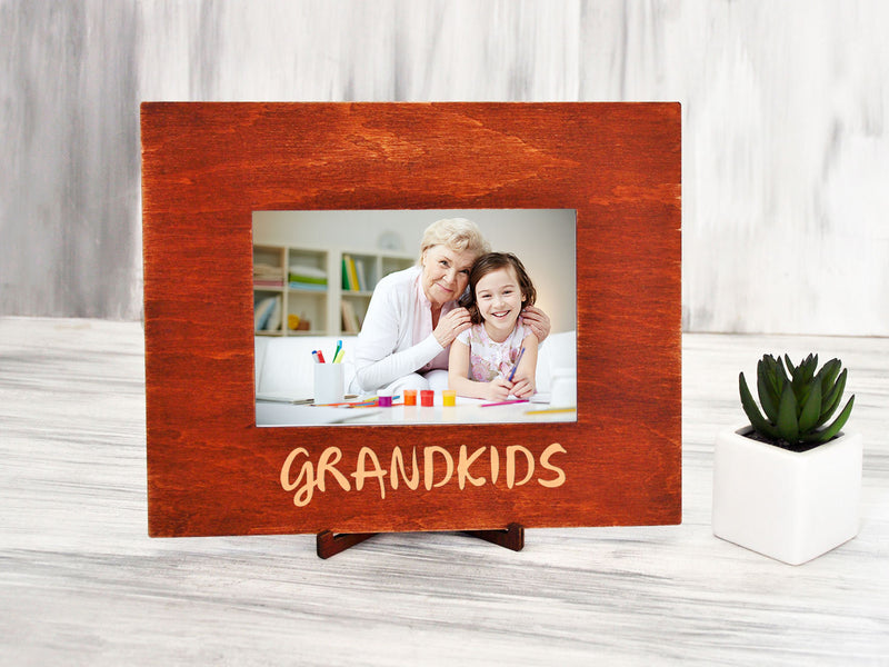 Wooden Photo Frame - Grandparent Gift from Grandkids