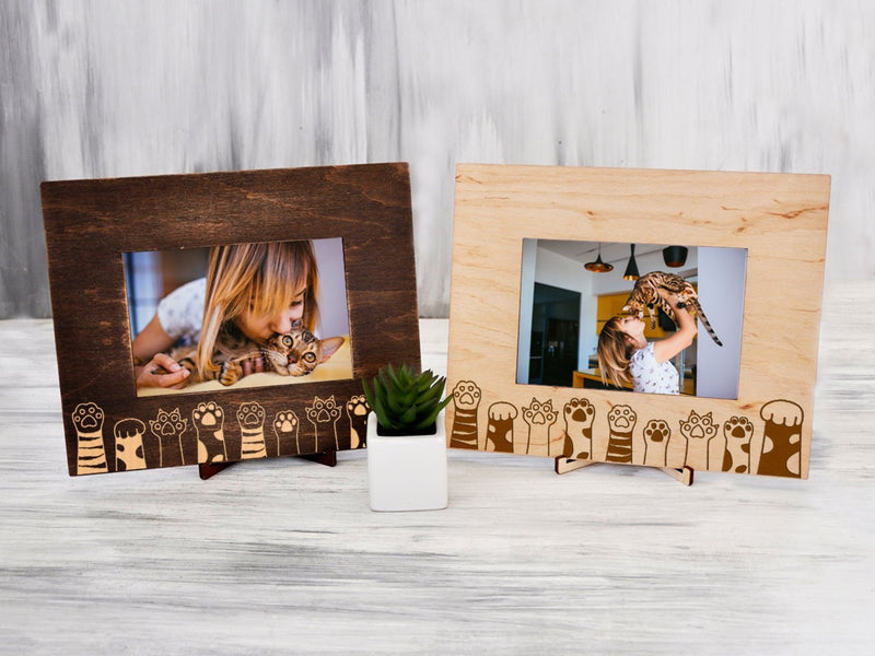 Personalized Photo Frame with Paw Print