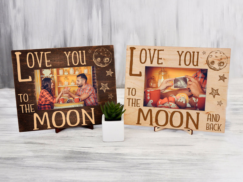 Engraved Photo Frame Love You to the Moon and Back