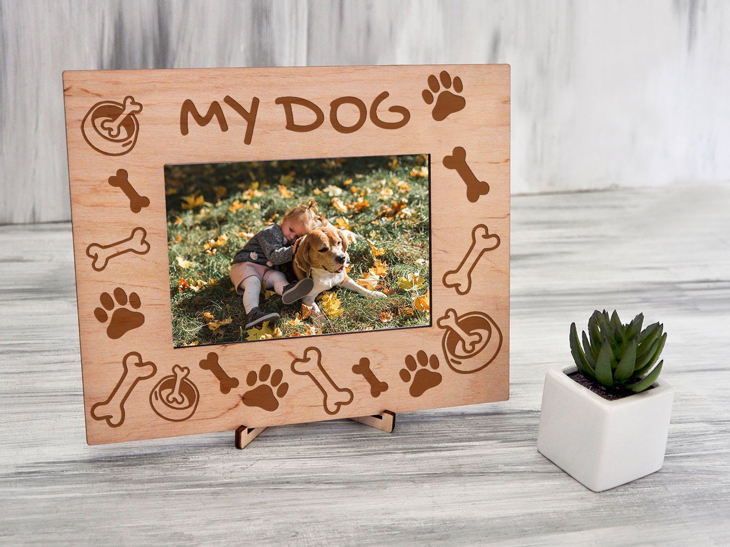 Personalized Photo Frame - Pet Loss Gift Dog