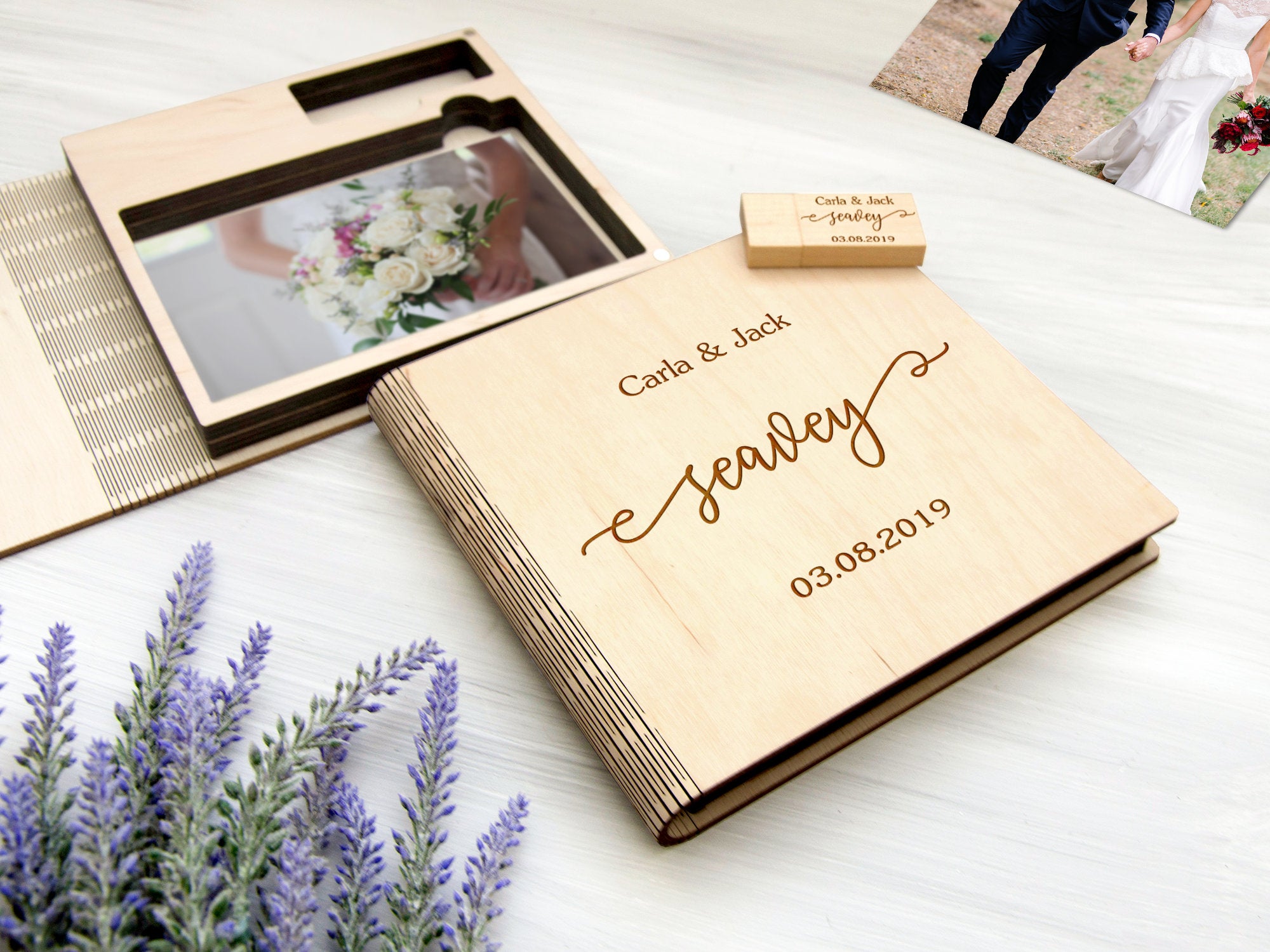 Personalized Photo box - Wedding Gift for Couple