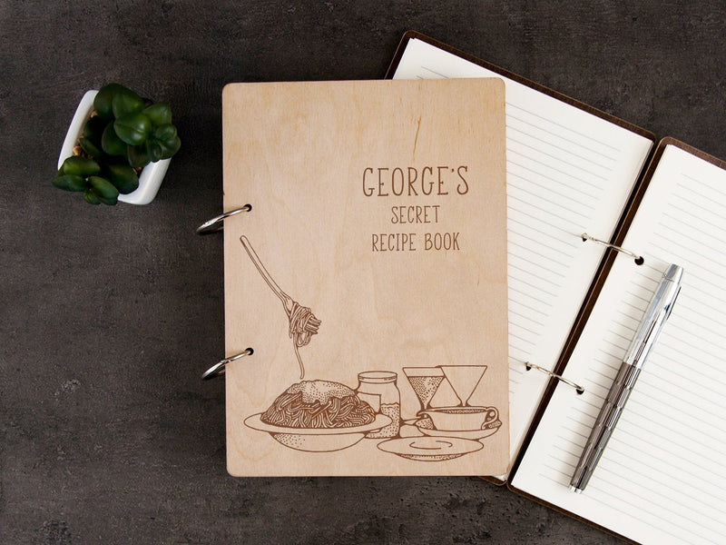 Personalized Blank Recipe Book for Italy Lover - Men Cooking Gift