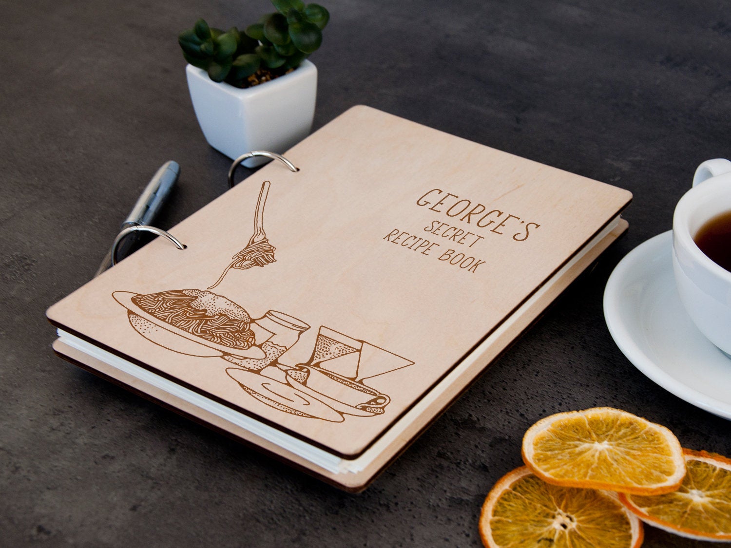 Personalized Blank Recipe Book for Italy Lover - Men Cooking Gift