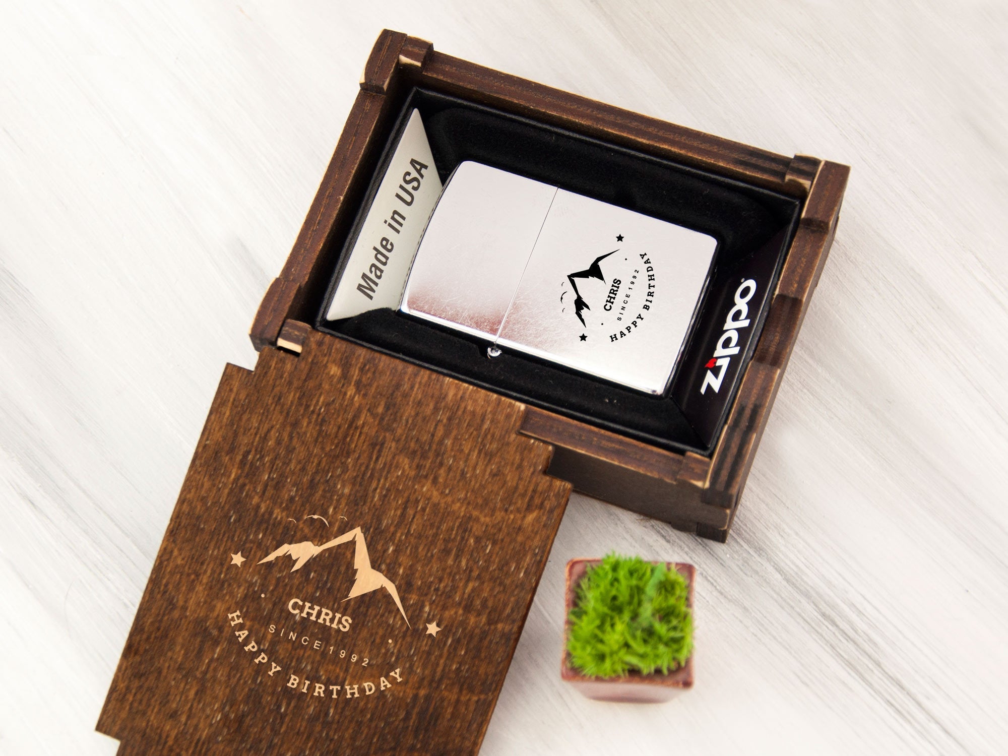 Engraved Lighter Zippo - Father of Groom Gift