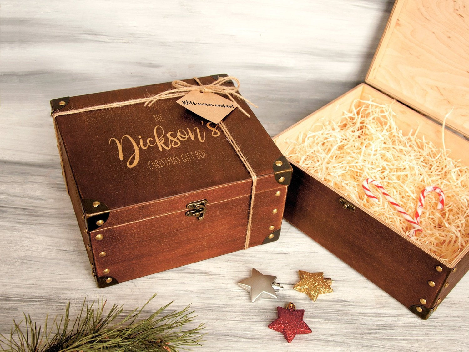 Wooden Keepsake Box with Engraving - Family Memories Box