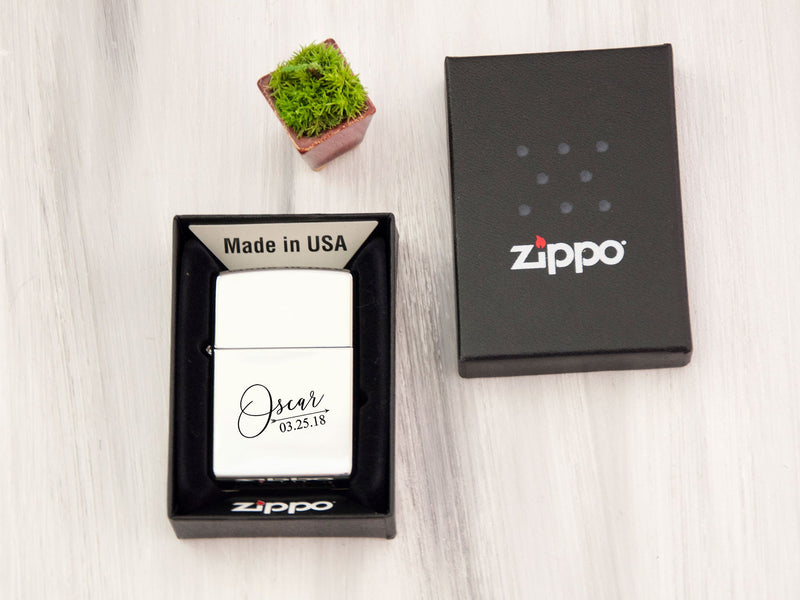 Engraved Lighter Zippo - Father of Groom Gift