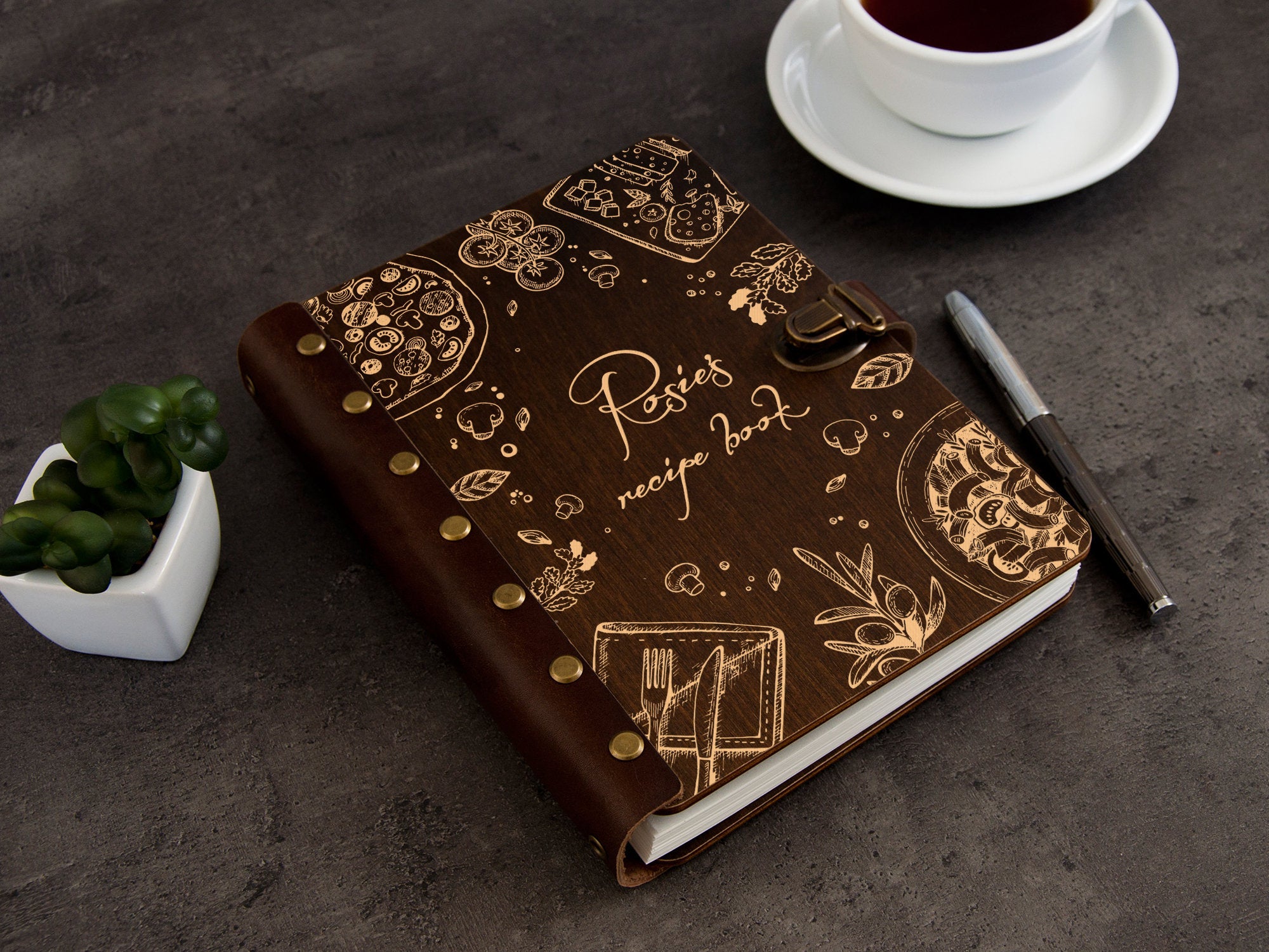 Wooden Recipe Journal - Xmas Gift Ideas