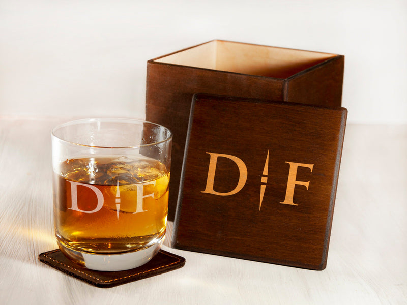 Etched Brandy Glass - Great Gift for Him