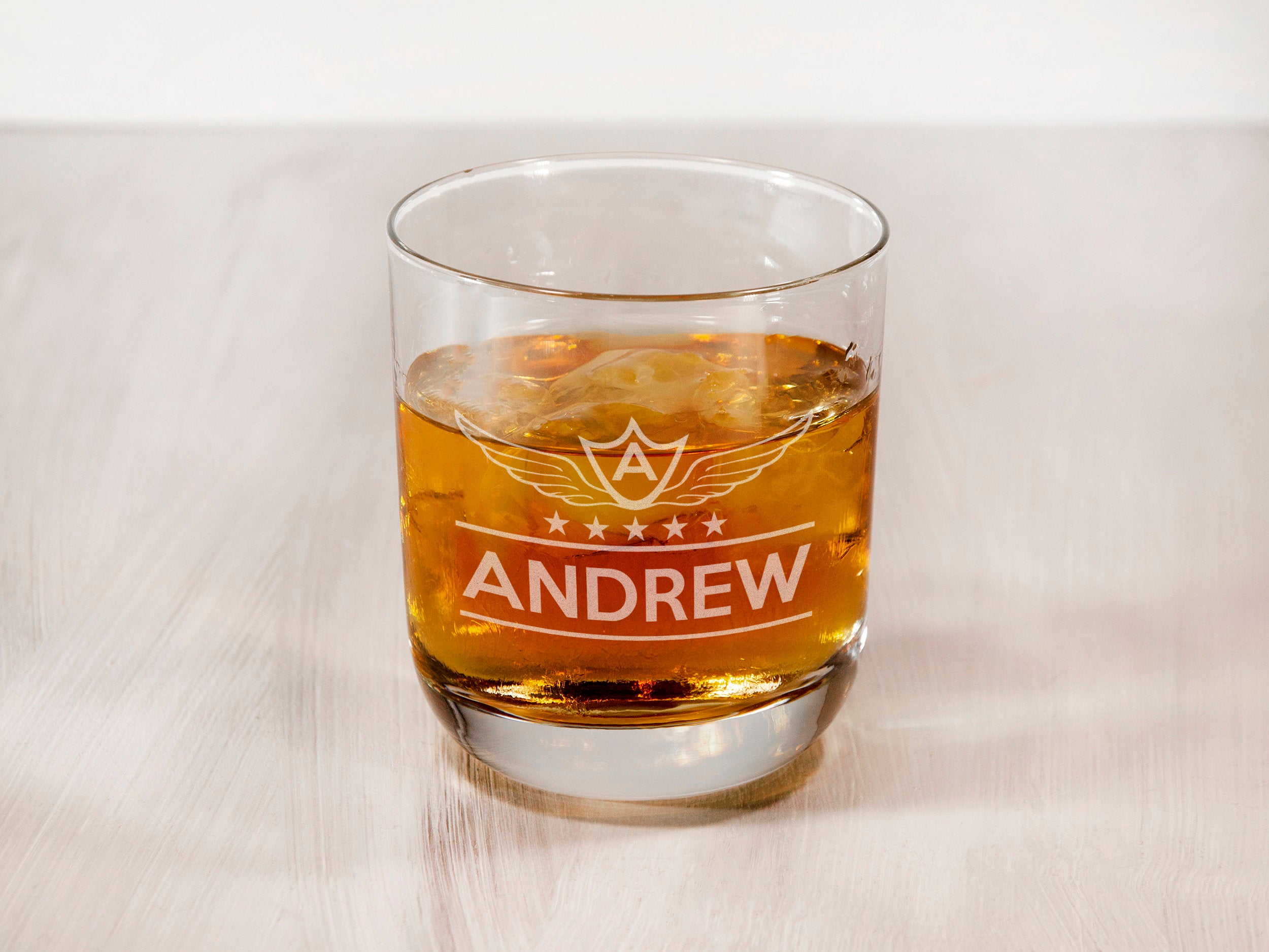 Engraved Rocks Glass - New Dad Gift