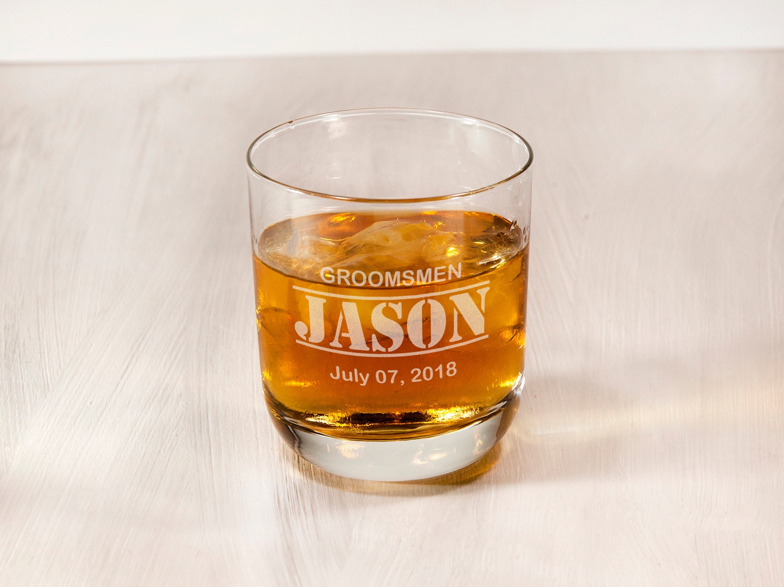 Engraved Whiskey Glass - Groomsmen Gifts