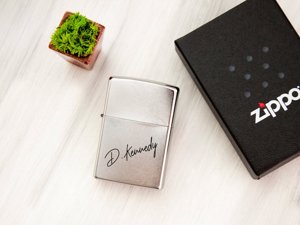 Handwriting Engraved Zippo Lighter - Personalized Gift for Dad