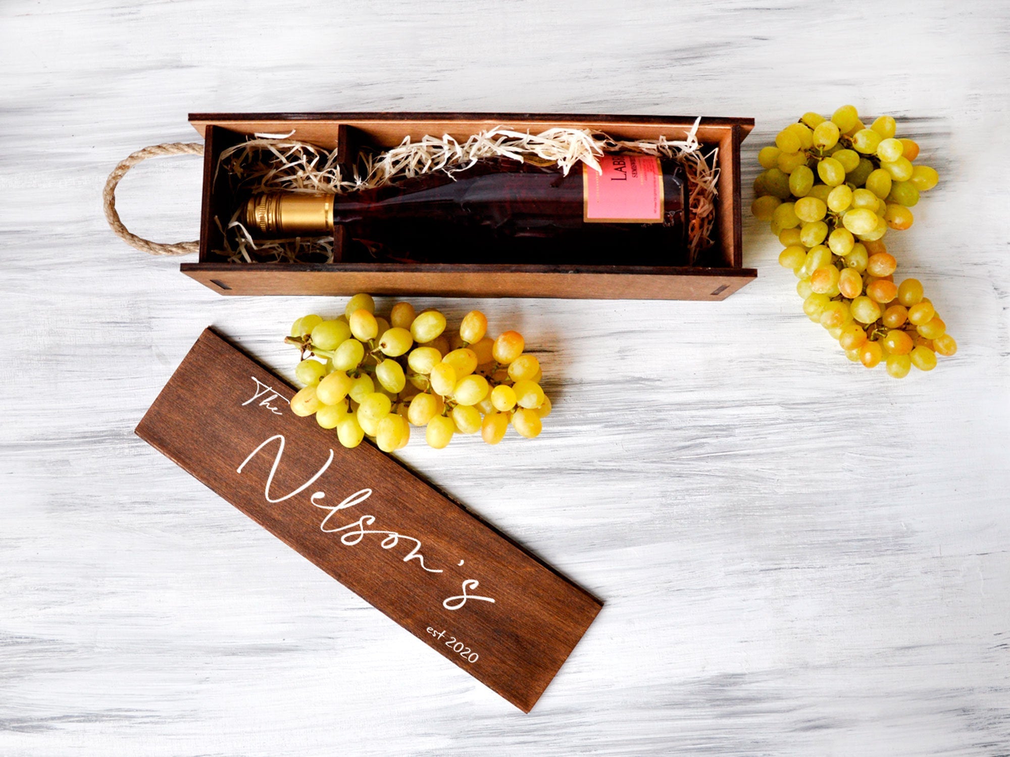 Rustic Wedding Wine Box - Wine Capsule Box