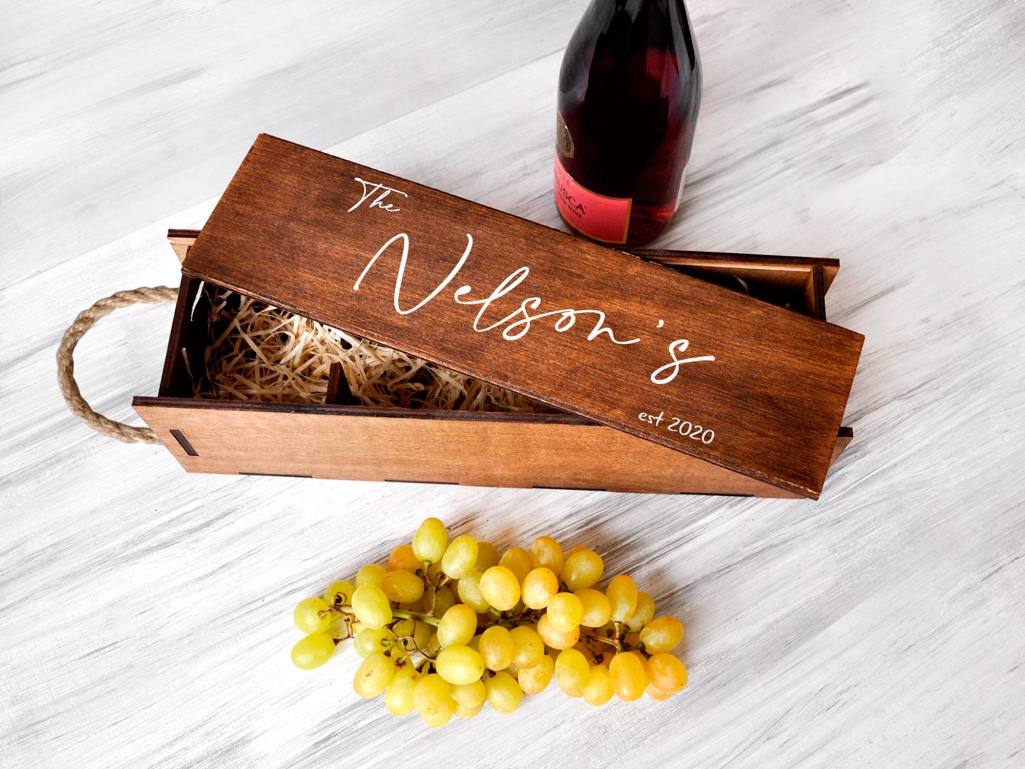 Rustic Wedding Wine Box - Wine Capsule Box