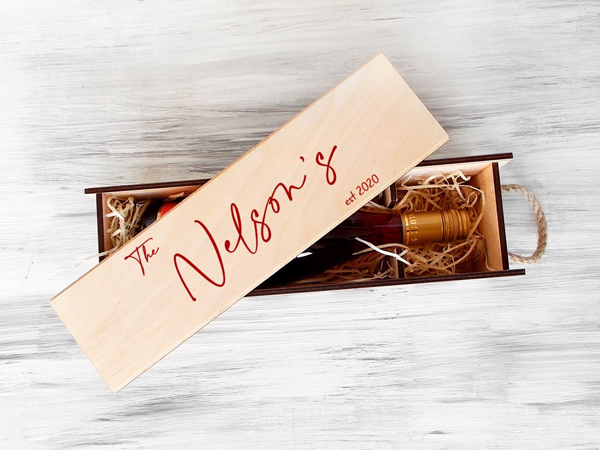 Rustic Wedding Wine Box - Wine Capsule Box