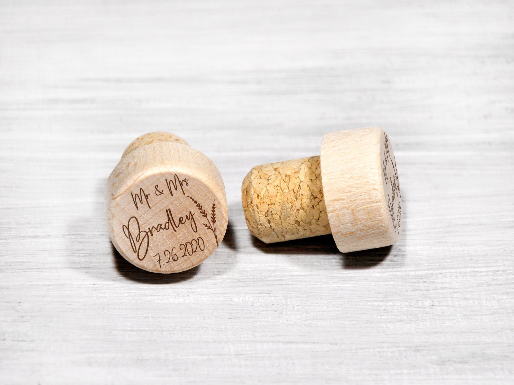 Custom Wine Corks - Personalized Wedding Favors