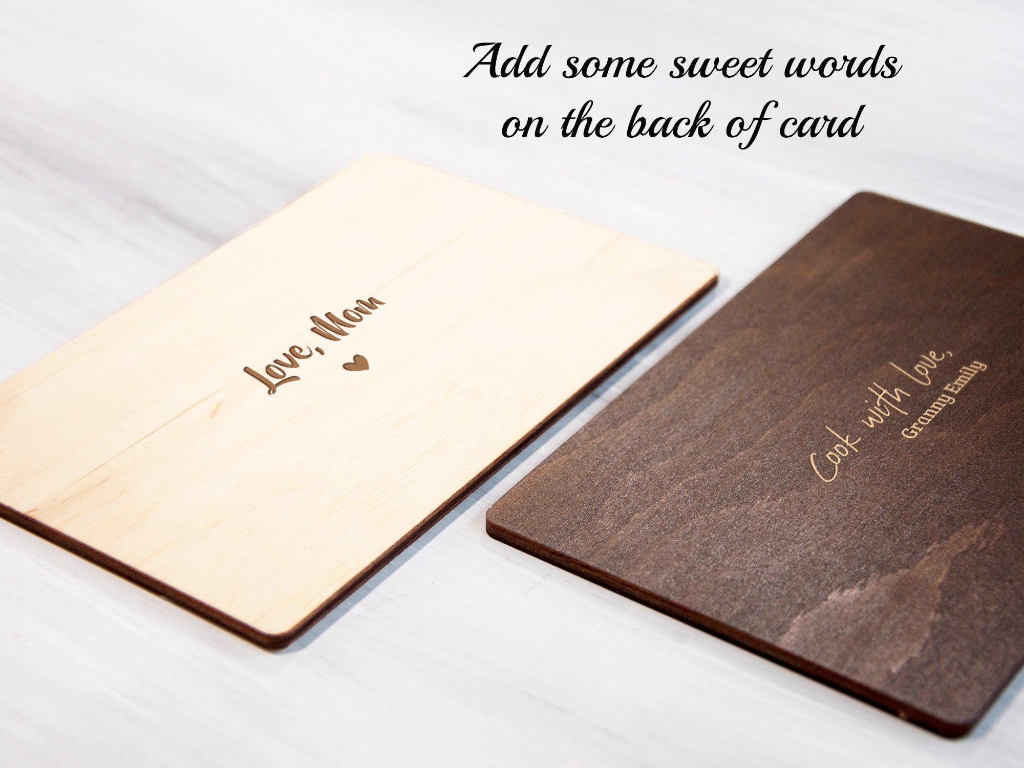 Engraved Recipe Card - Keepsake Gift for Daughter in Law