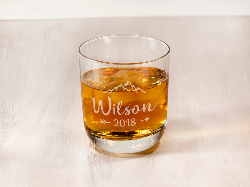 Engraved Rocks Glass - New Dad Gift