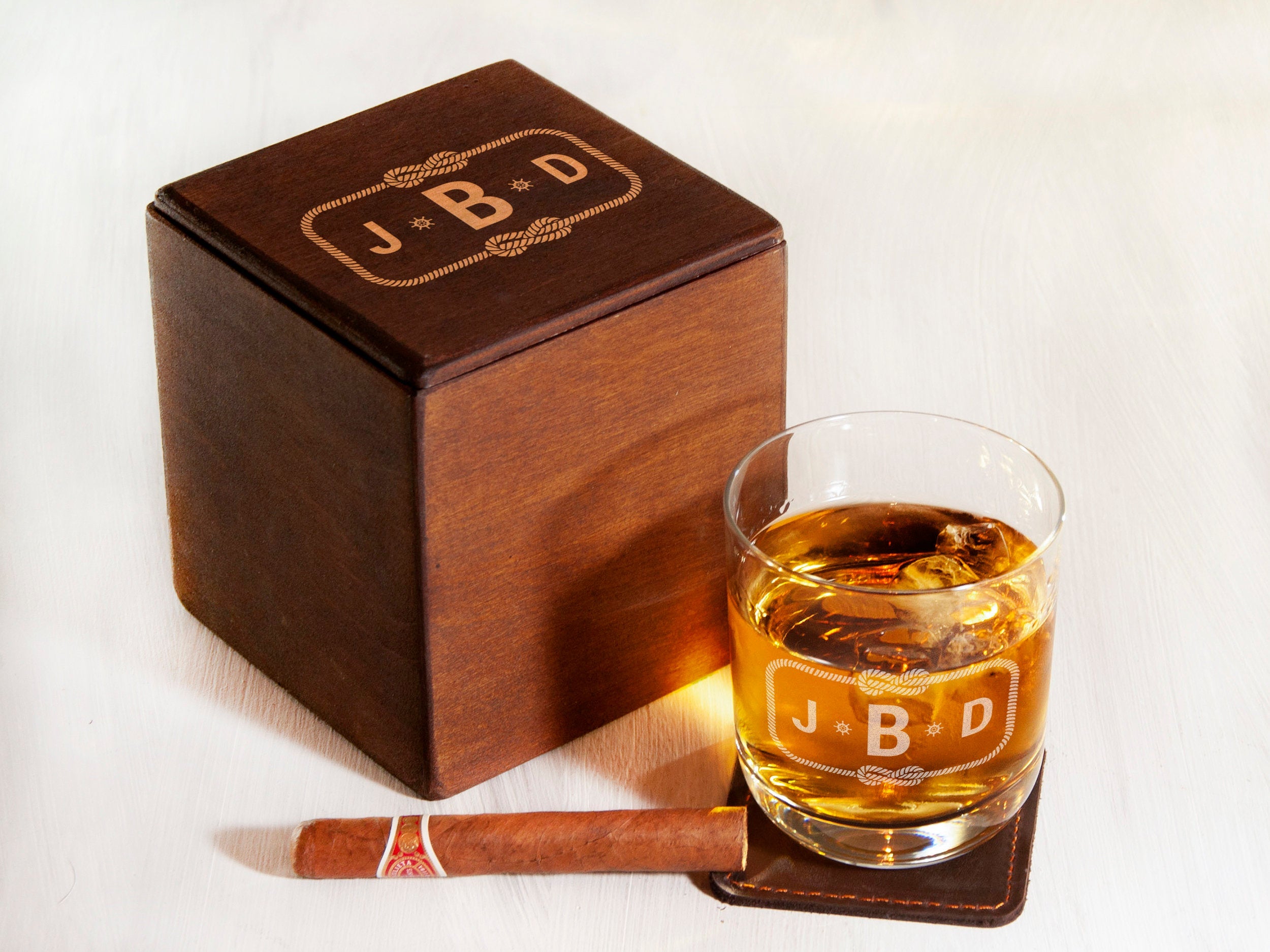 Personalized Gift for Him - Engraved Whiskey Glass for Husband