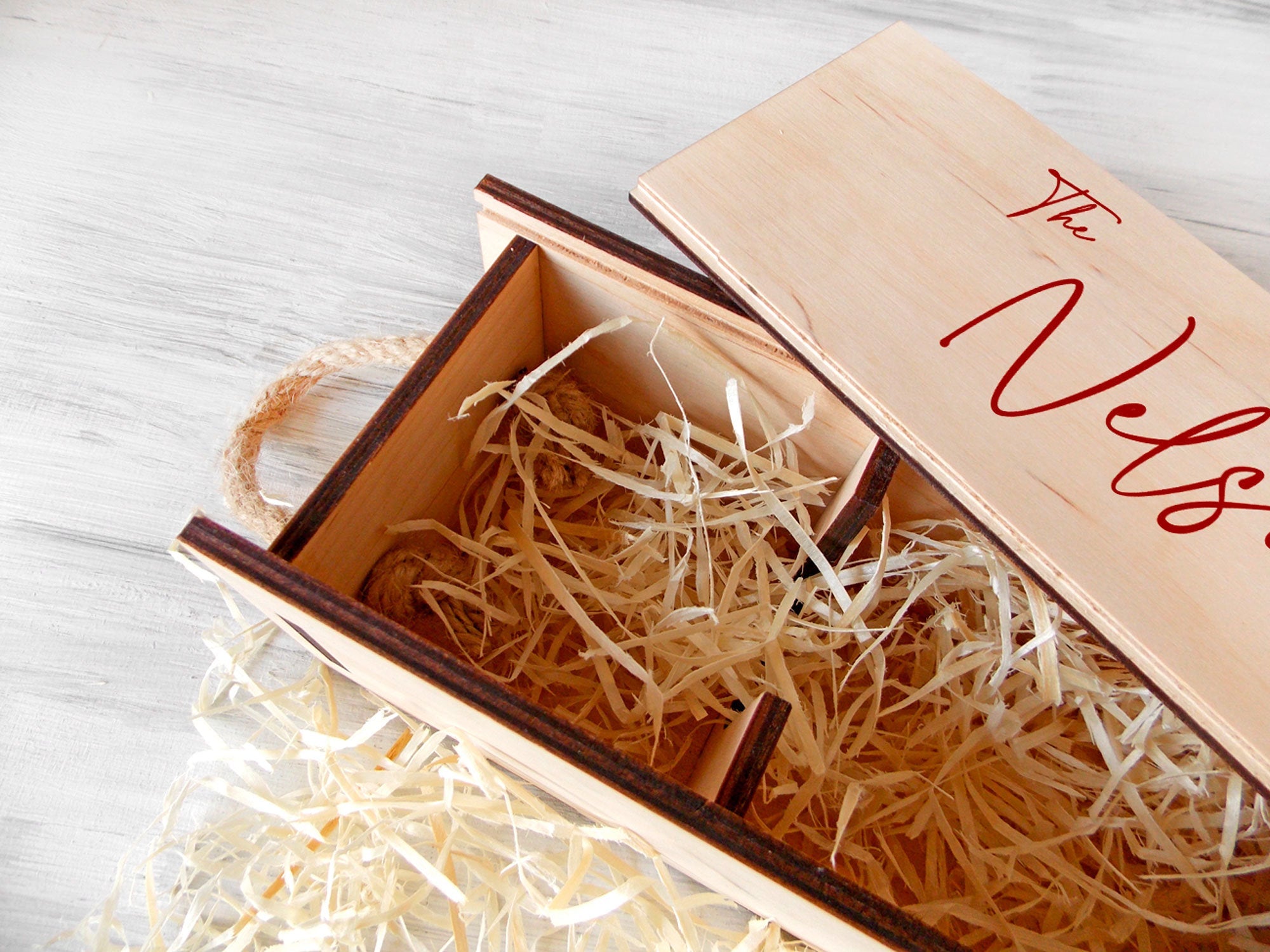 Rustic Wedding Wine Box - Wine Capsule Box