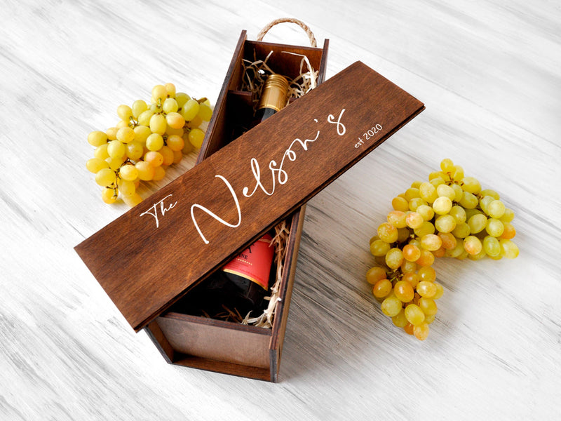 Rustic Wedding Wine Box - Wine Capsule Box