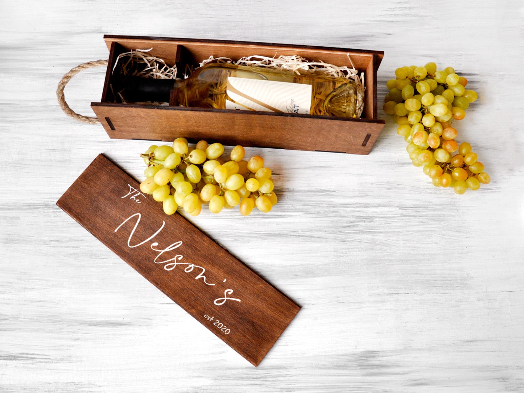 Rustic Wedding Wine Box - Wine Capsule Box