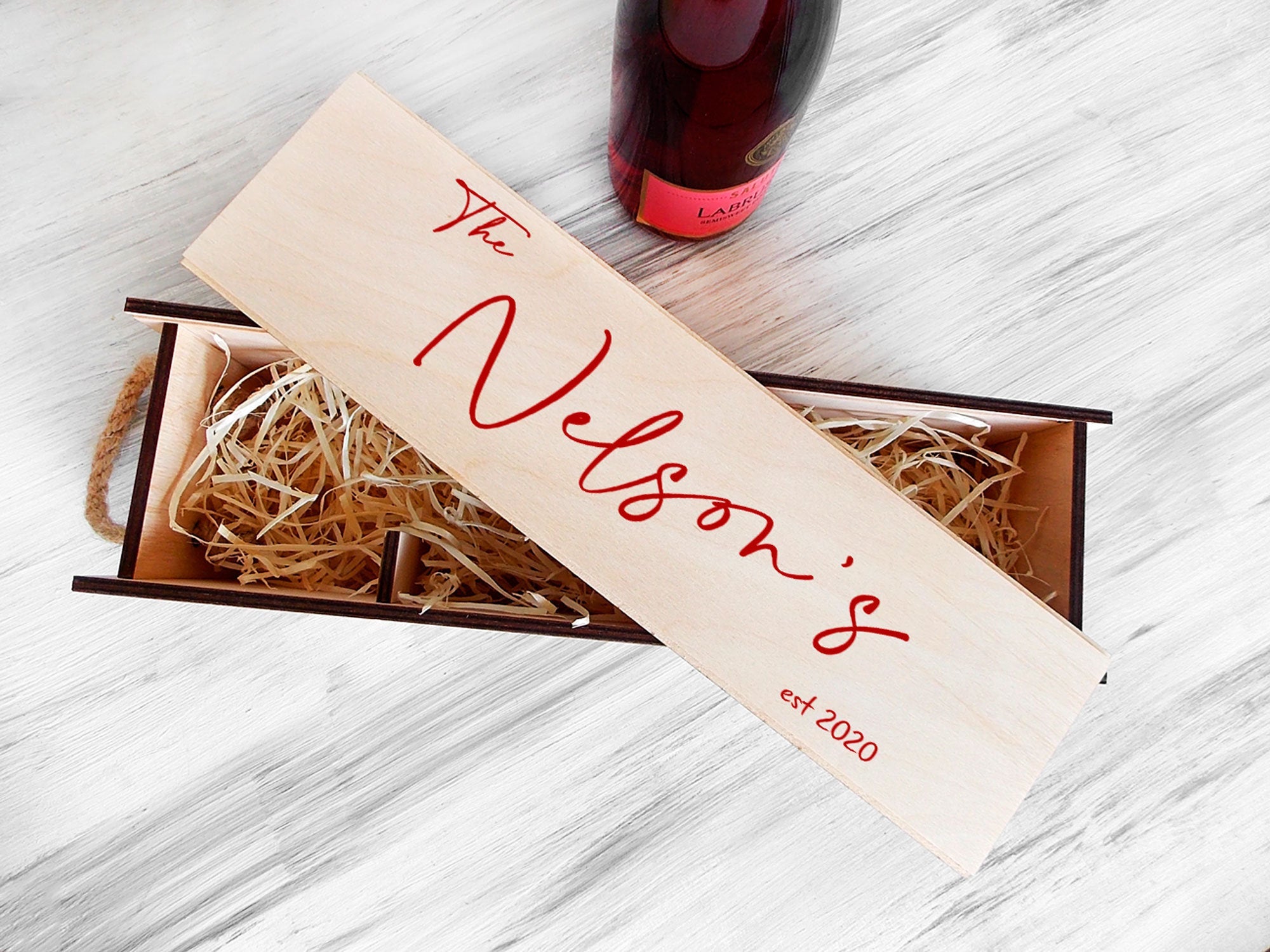 Rustic Wedding Wine Box - Wine Capsule Box