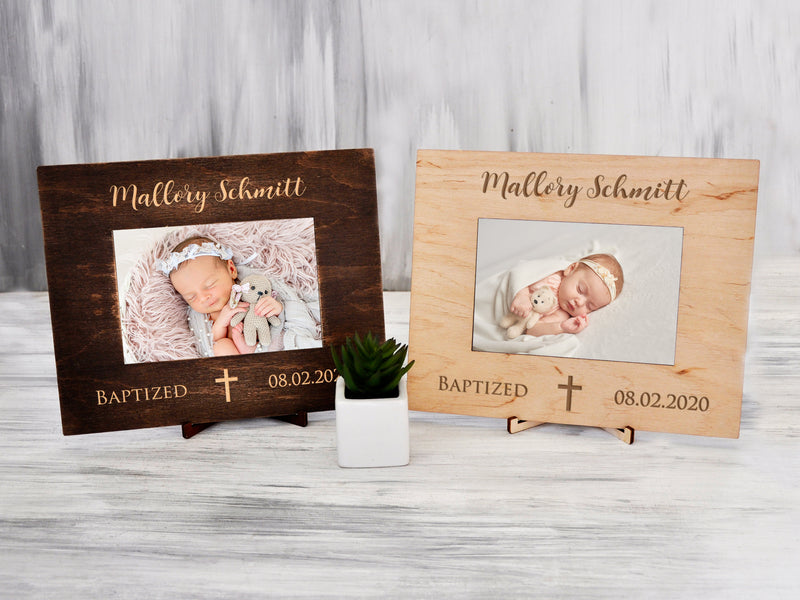 Baptism Gift for Girl - Personalized Picture Frame