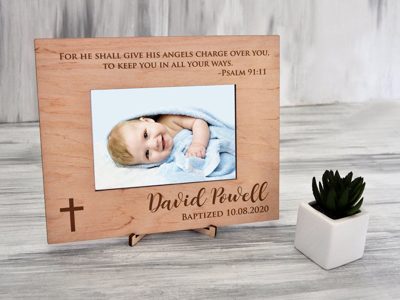 Personalized Baptism Picture Frame - Christening Gift for Baby