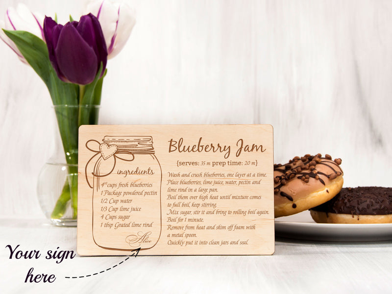 Engraved Recipe Card - Keepsake Gift for Daughter in Law